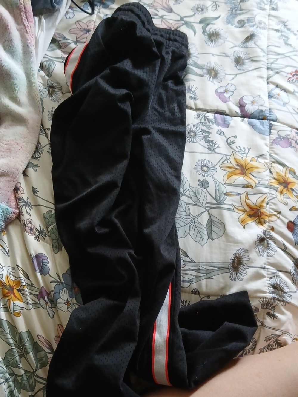 Black Track Jogger Pants with Side Stripe - Unbranded